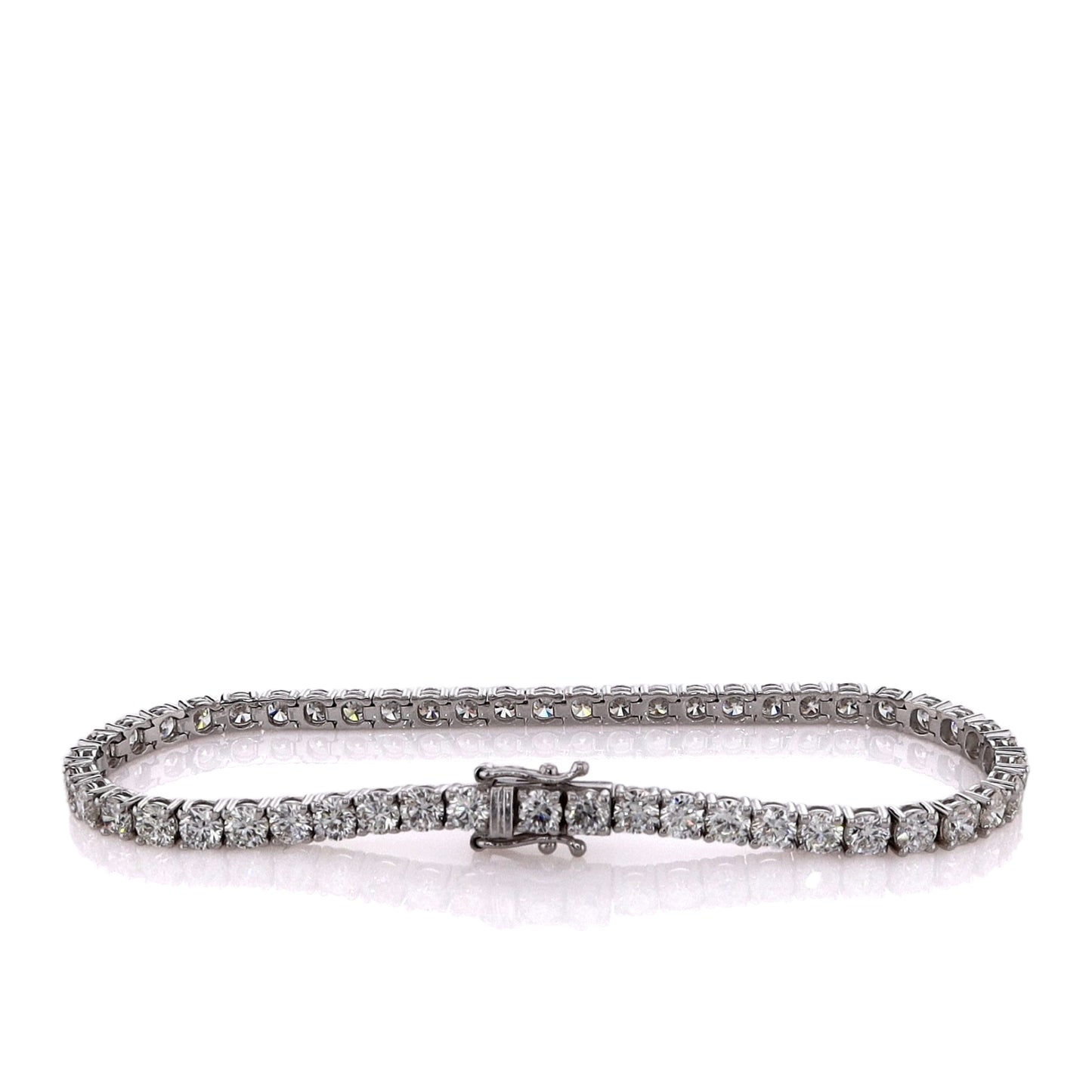 14k White Gold 7.03ct Diamond Tennis Bracelet