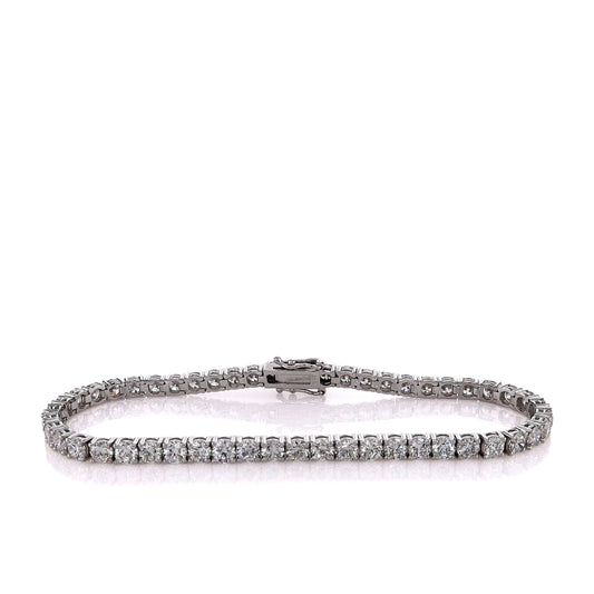 14k White Gold 7.03ct Diamond Tennis Bracelet