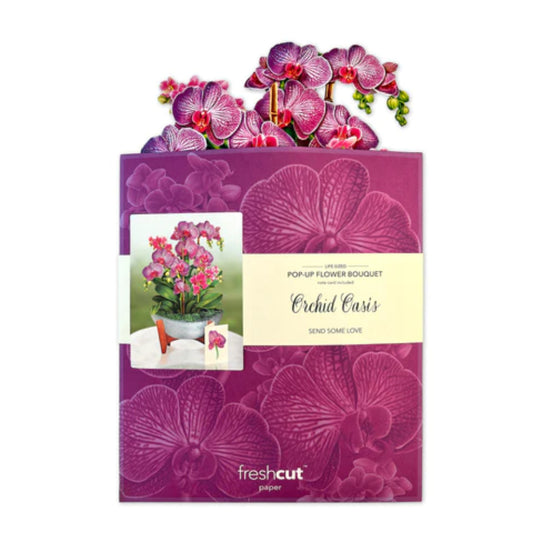 Orchid Oasis Pop-Up Greeting Card