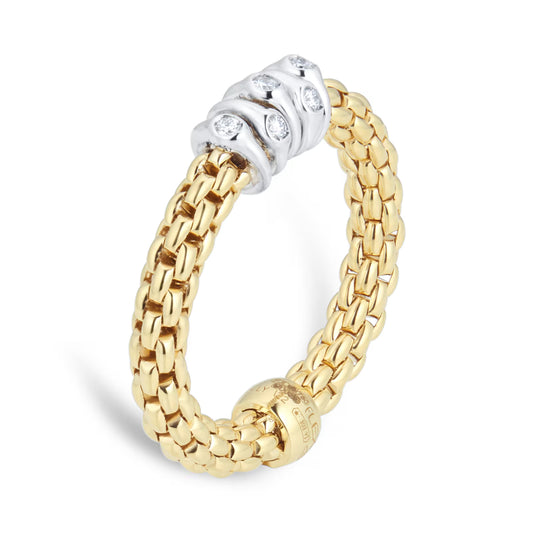 Fope Prima Collection 18k Flex'it Ring with Diamonds