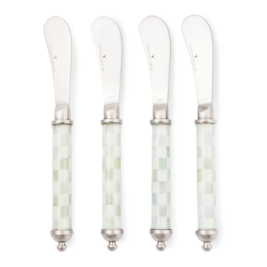 MacKenzie-Childs Sterling Check Supper Club Spreaders Set