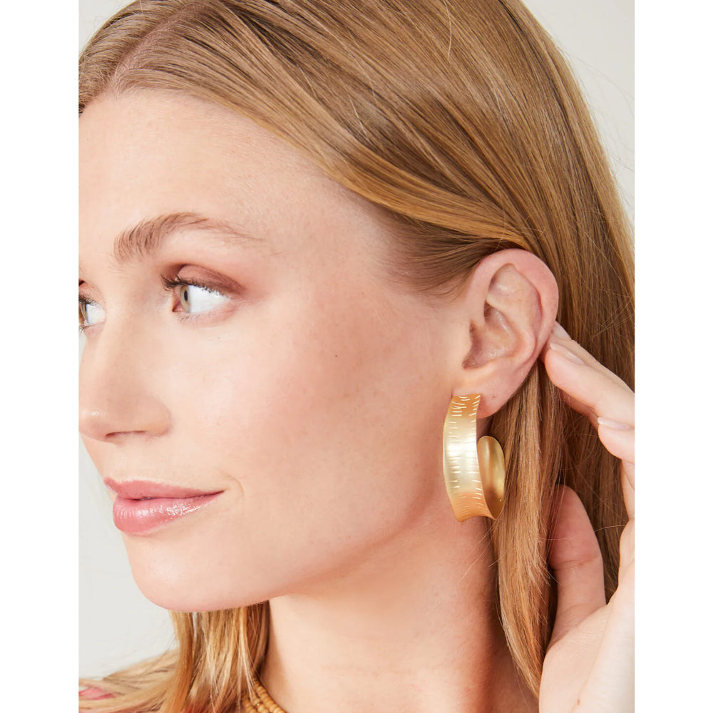 Spartina Queenie Hoop Earrings Gold