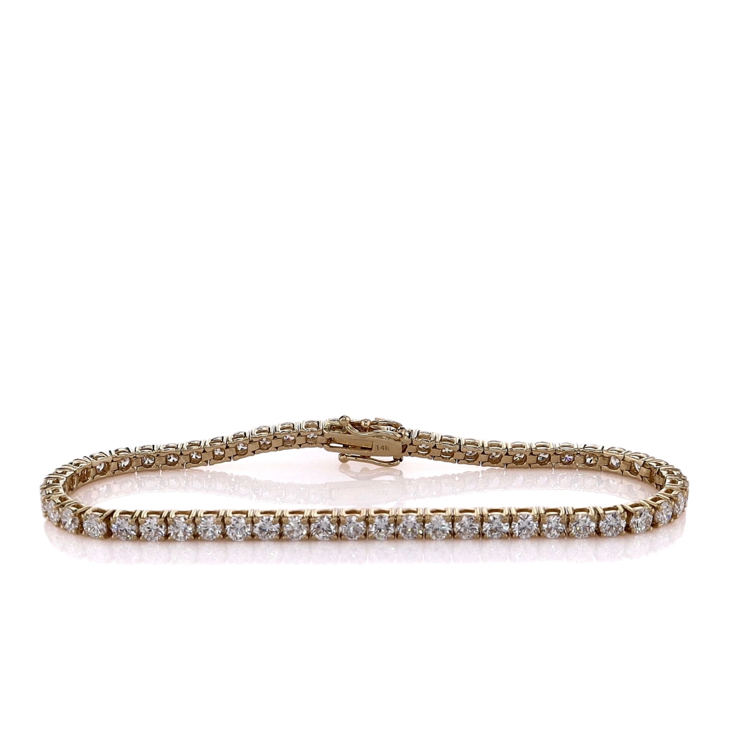 14k Yellow Gold 5.88ct Diamond Tennis Bracelet