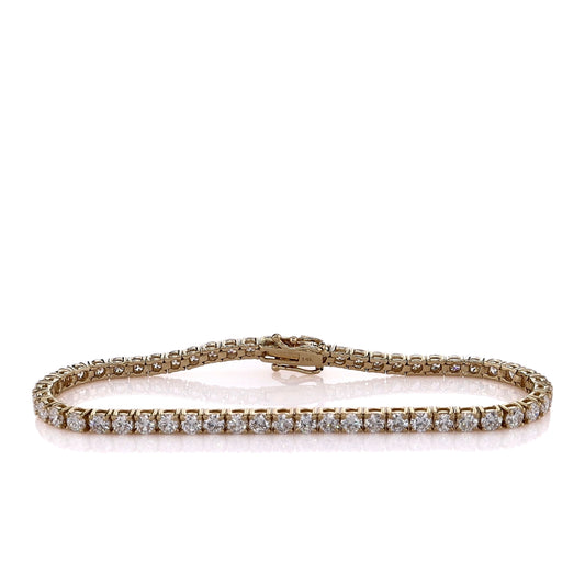 14k Yellow Gold 5.88ct Diamond Tennis Bracelet