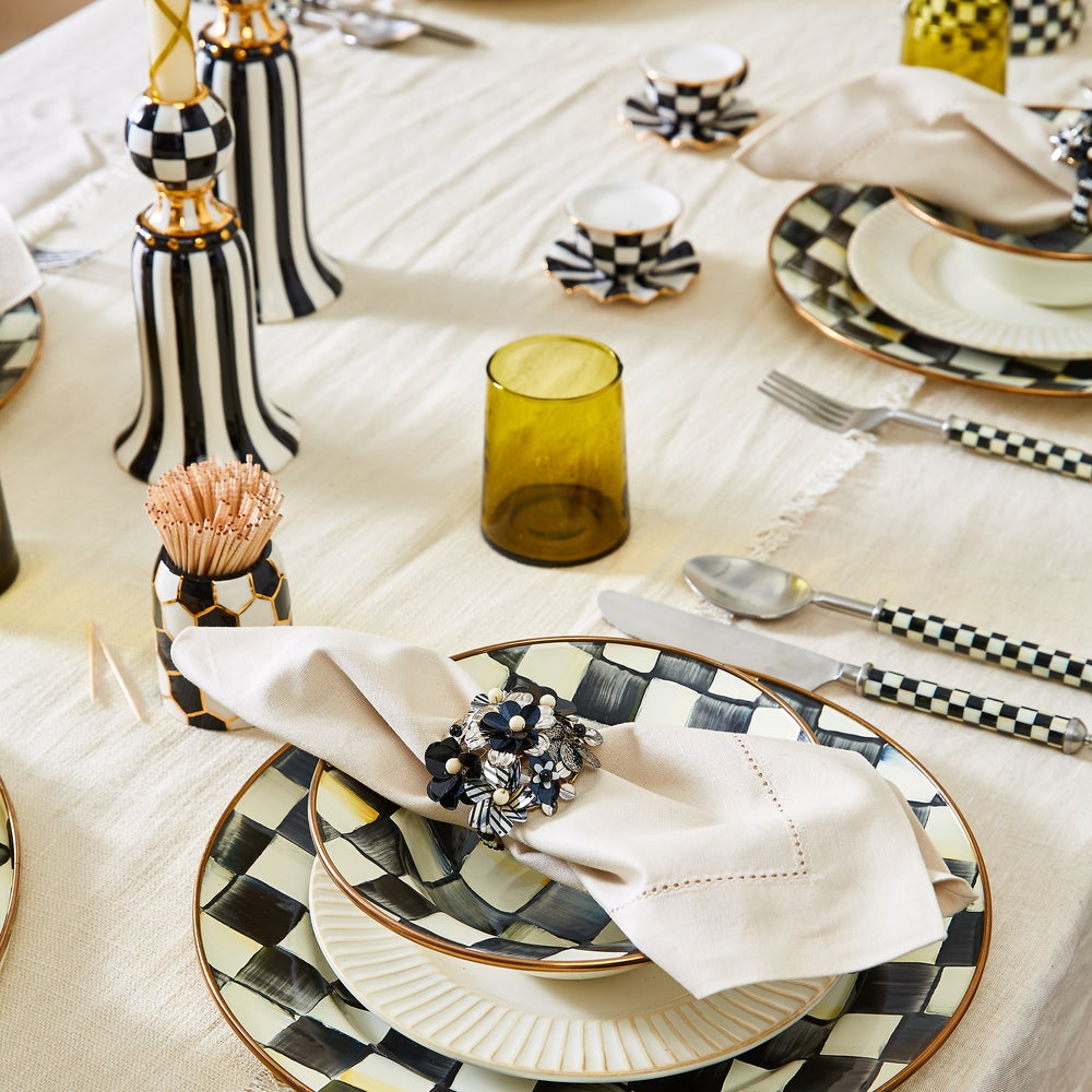 MacKenzie-Childs Courtly Teacup Salt & Pepper Set