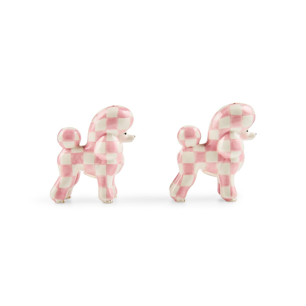 MacKenzie-Childs Rosy Poodle Salt & Pepper Set