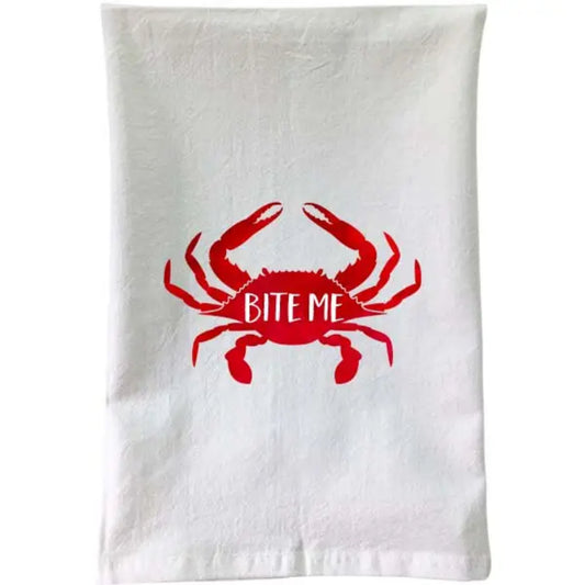 Bite Me Crab Flour Sack Towel