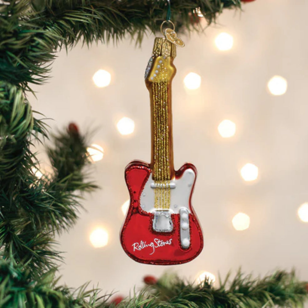 Old World Christmas The Rolling Stones Guitar Ornament