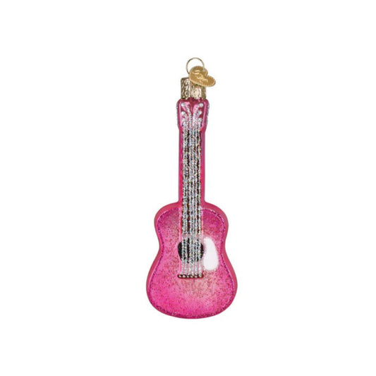 Old World Christmas Glittered Glam Guitar Ornament