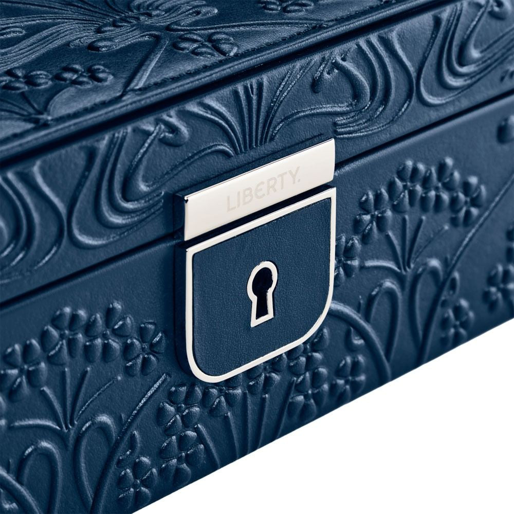 Wolf X Liberty All Over Ianthe Medium Jewelry Box in Navy