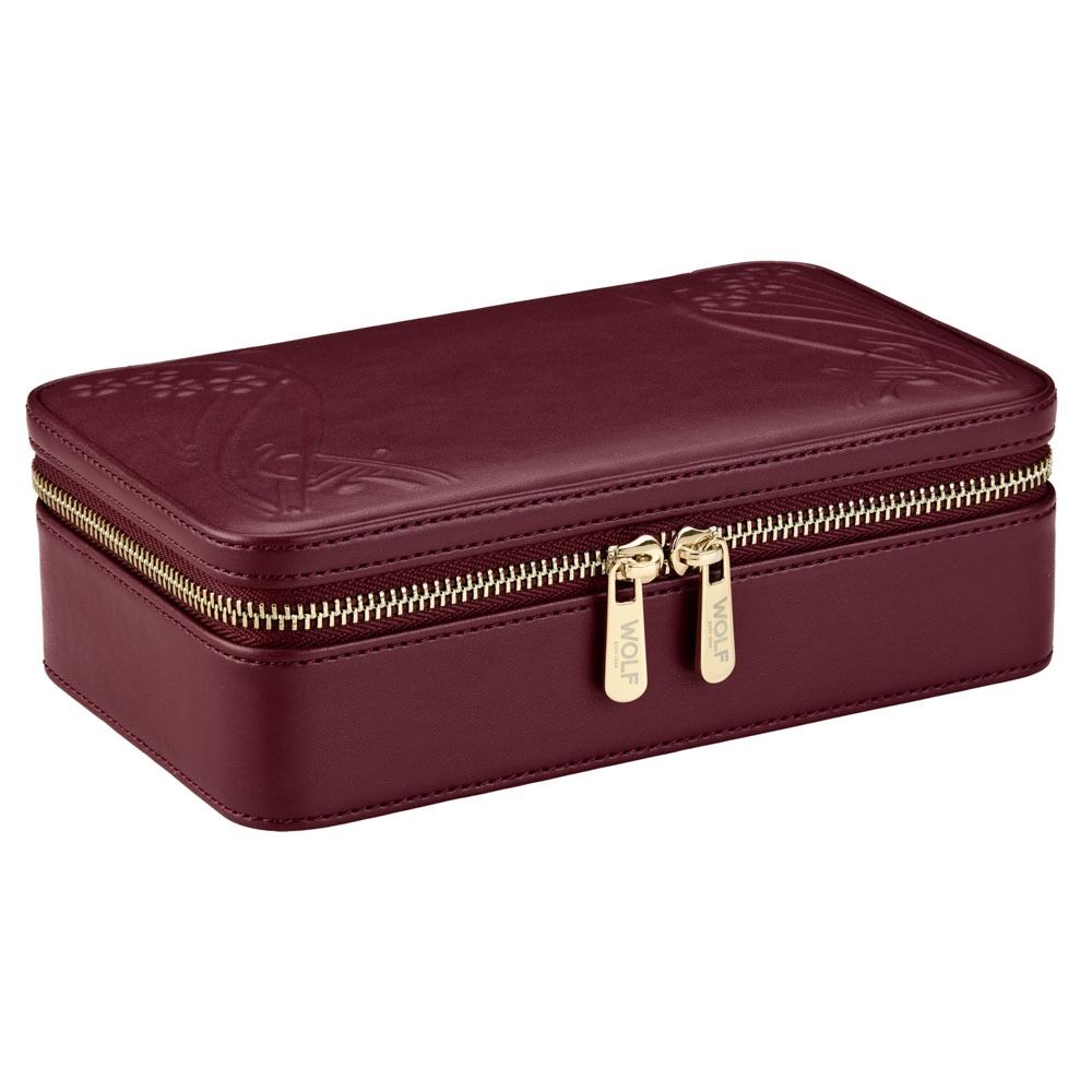 Wolf X LIBERTY Ianthe Medium Jewelry Zip Case - Burgundy – Smyth