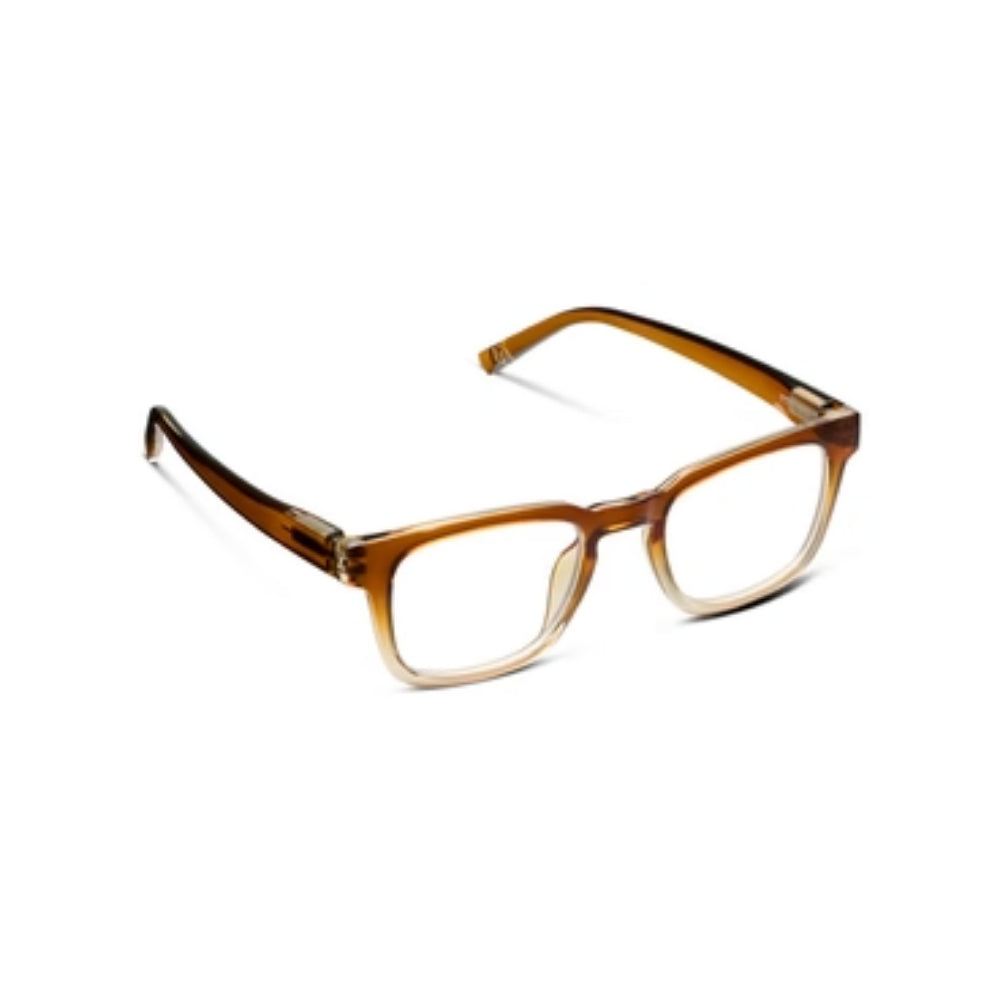 Peepers Thorne - Golden Ombre Reading Glasses on white background. 