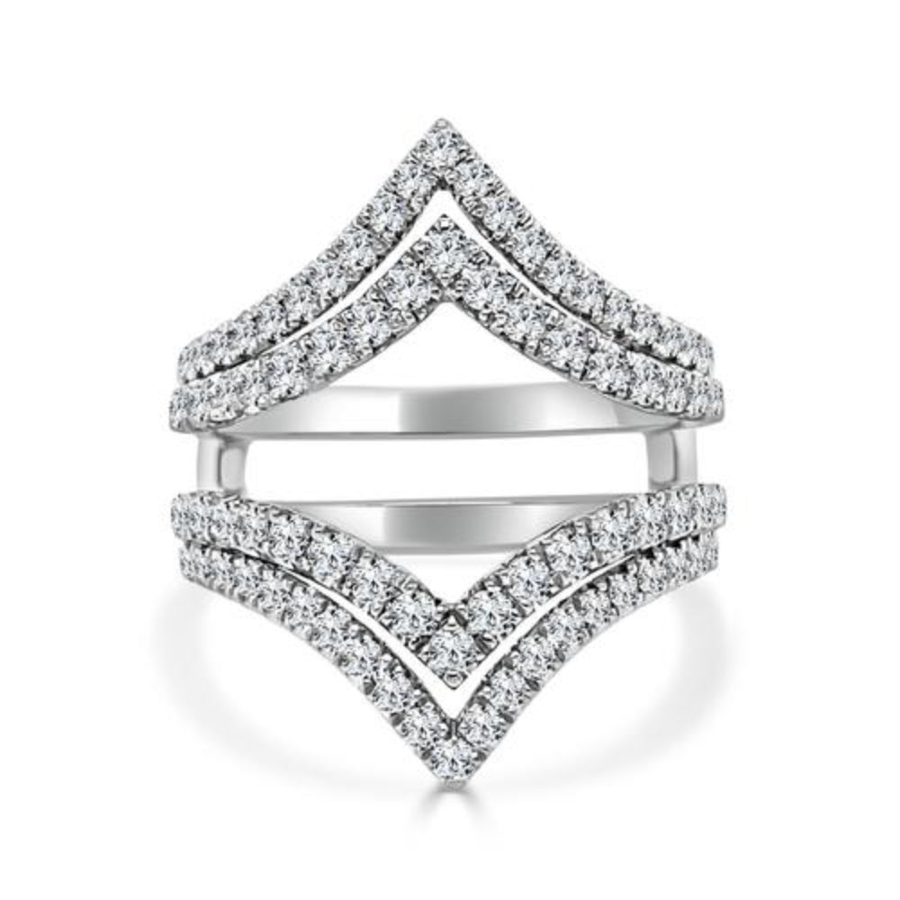 14k Gold Double V Contour Insert Band – Smyth Jewelers
