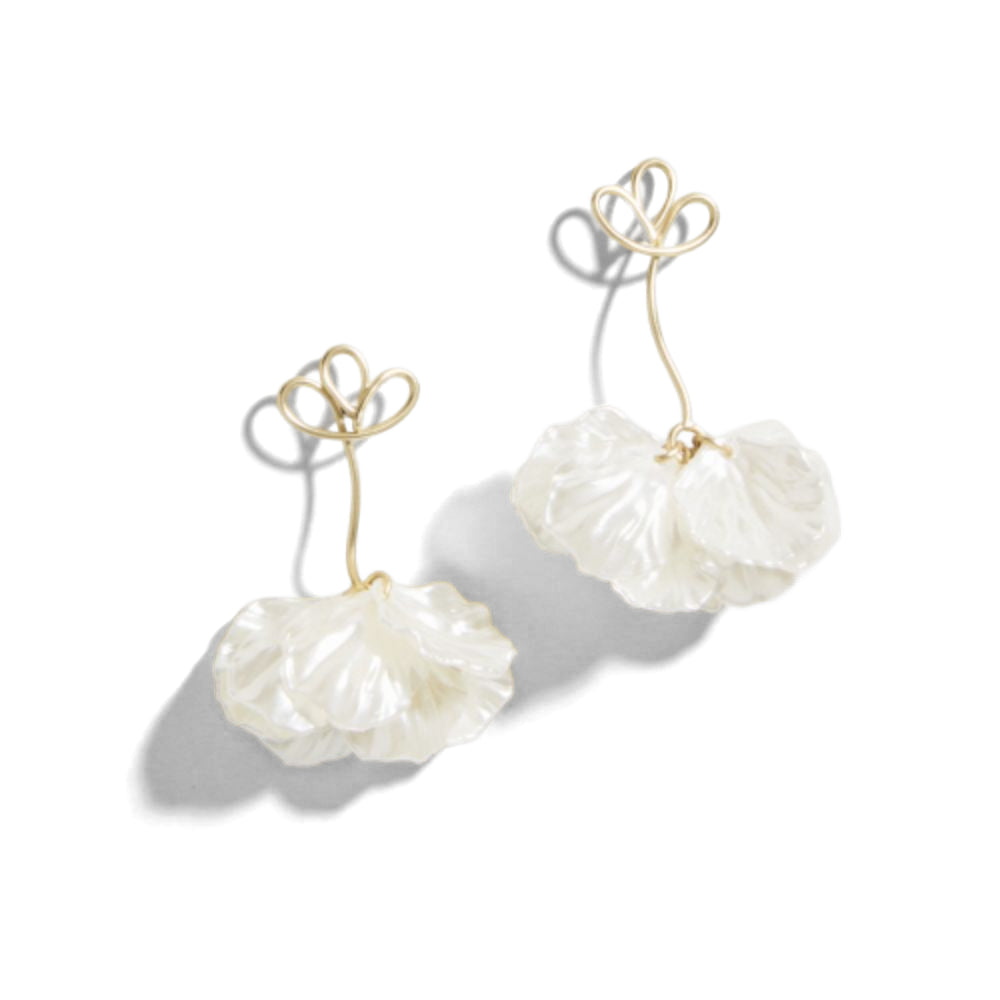 Spartina Corolla Stem Earrings Pearl