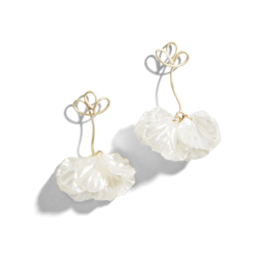 Spartina Corolla Stem Earrings Pearl