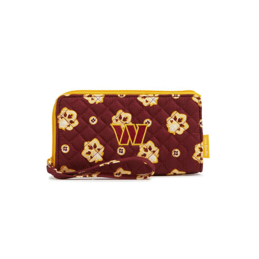 Vera Bradley Washington Commanders RFID Front Zip Wristlet