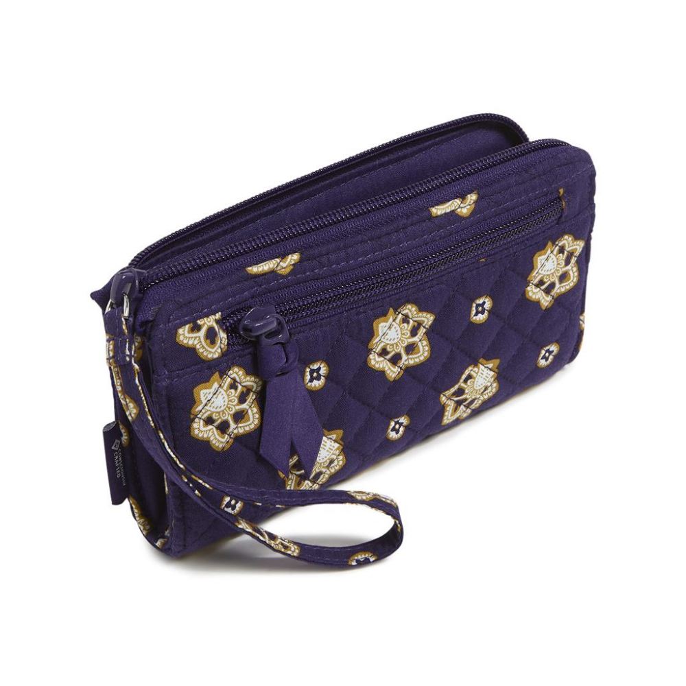 Vera Bradley Baltimore Ravens RFID Front Zip Wristlet