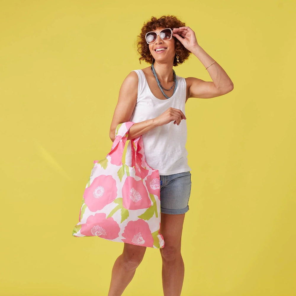 Rock Flower Paper Shopper Blu Bag