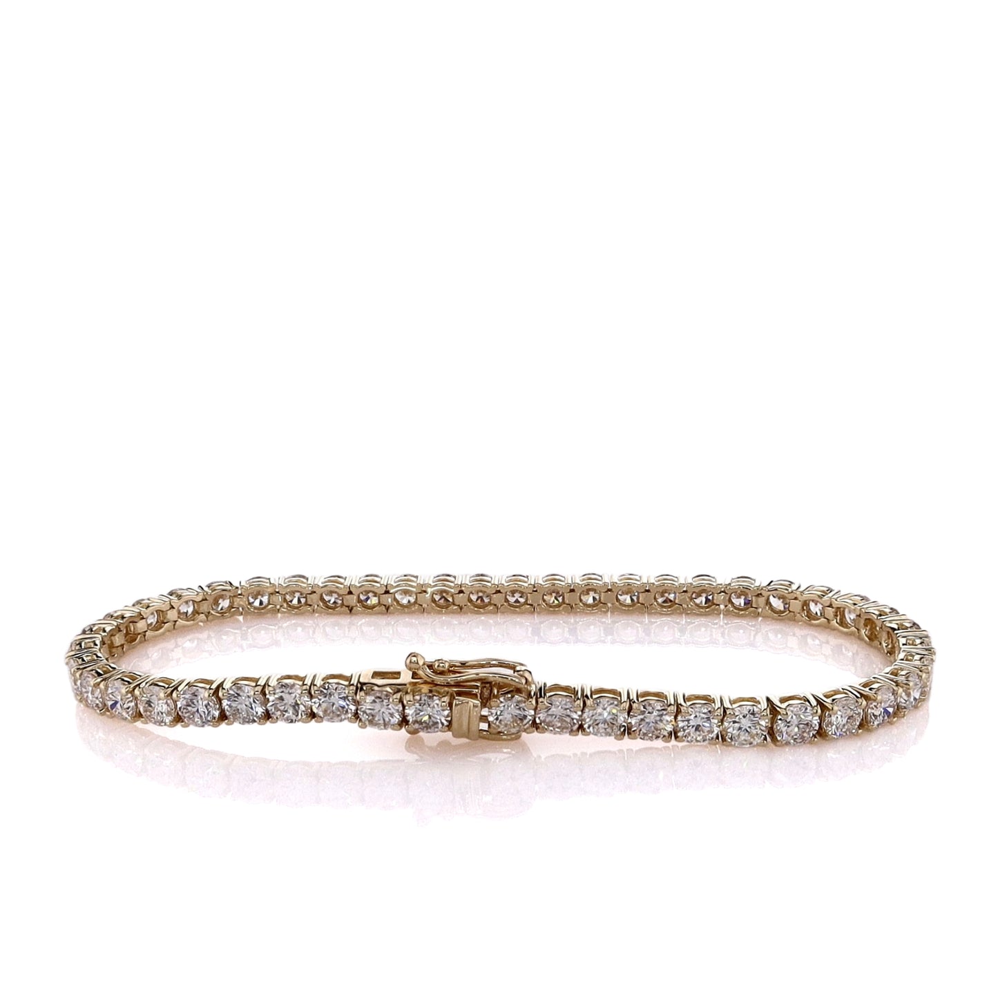 14k Yellow Gold 8.90ct Diamond Tennis Bracelet