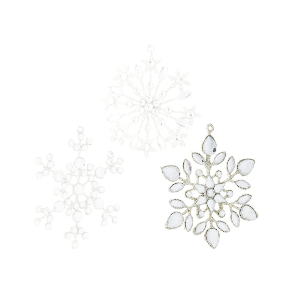 Raz Imports 4" Crystal Jeweled Snowflake Ornament