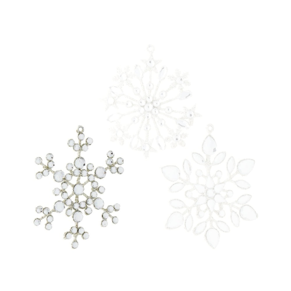 Raz Imports 4" Crystal Jeweled Snowflake Ornament