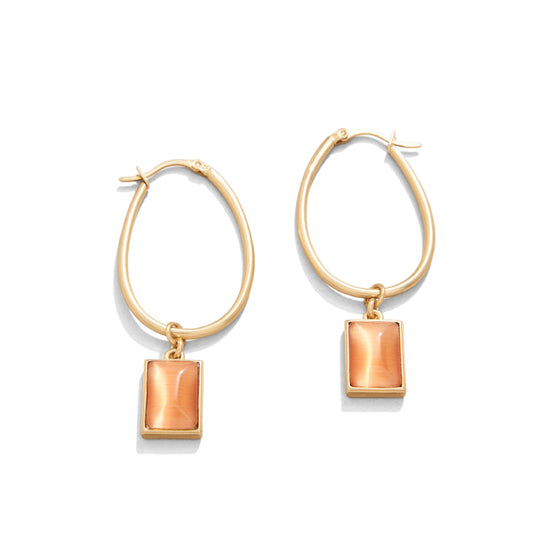 Chateau Hoop Earrings Optic Sunstone