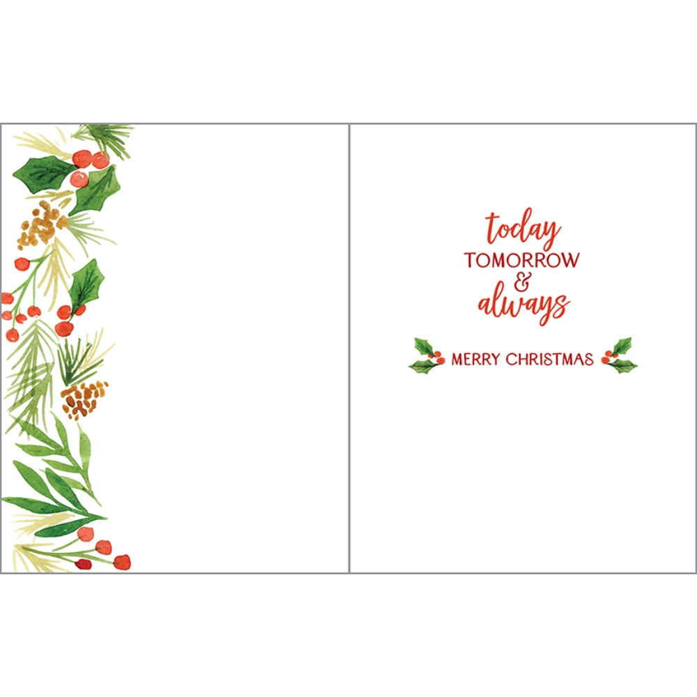 Gina B Designs Christmas Card - Greens Border