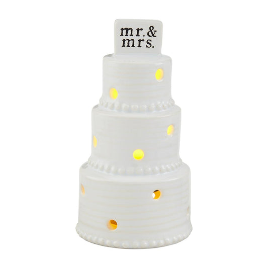 Mud Pie Wedding Cake Light-Up Sitter