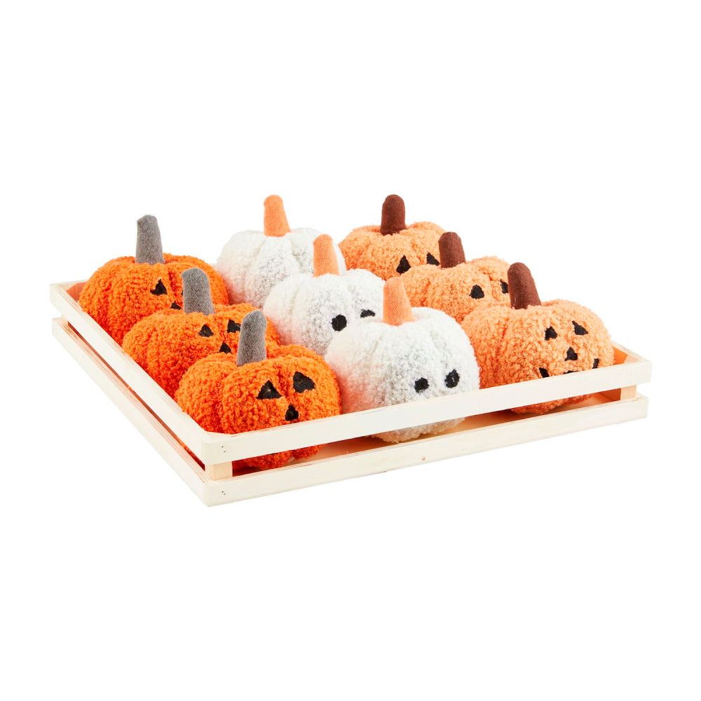 Mud Pie Mini Light-Up Shearling Pumpkins
