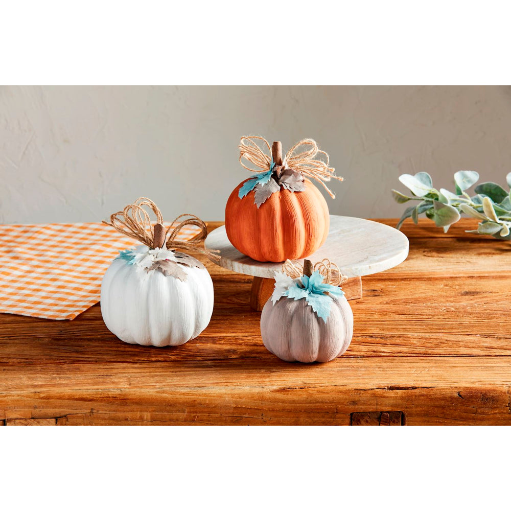 Mud Pie Pastel Pumpkin Sitter