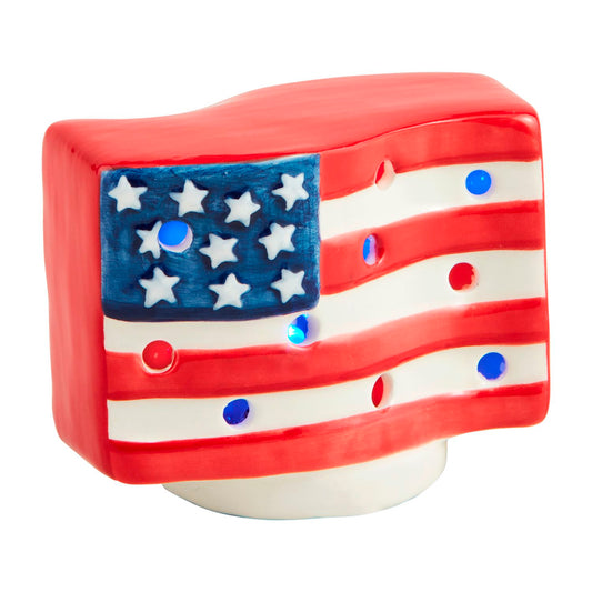 Mud Pie American Flag Light-Up Sitter