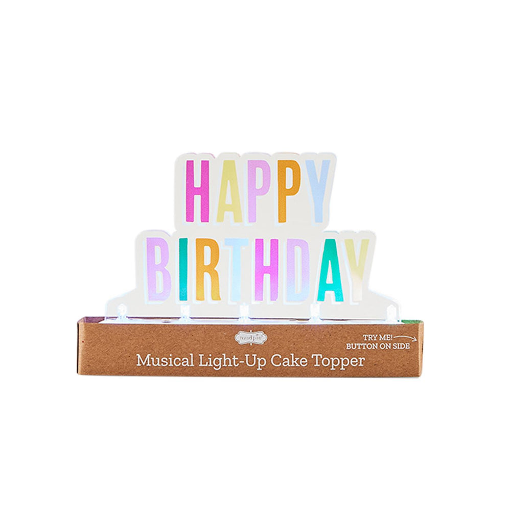 Mud Pie Happy Birthday Musical Led Cake Topper