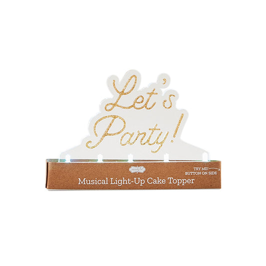Mud Pie Happy Birthday Musical Led Cake Topper
