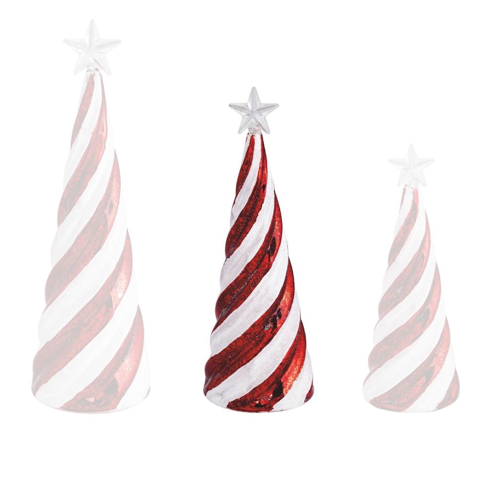 Mud Pie Candy Cane Glass Tree