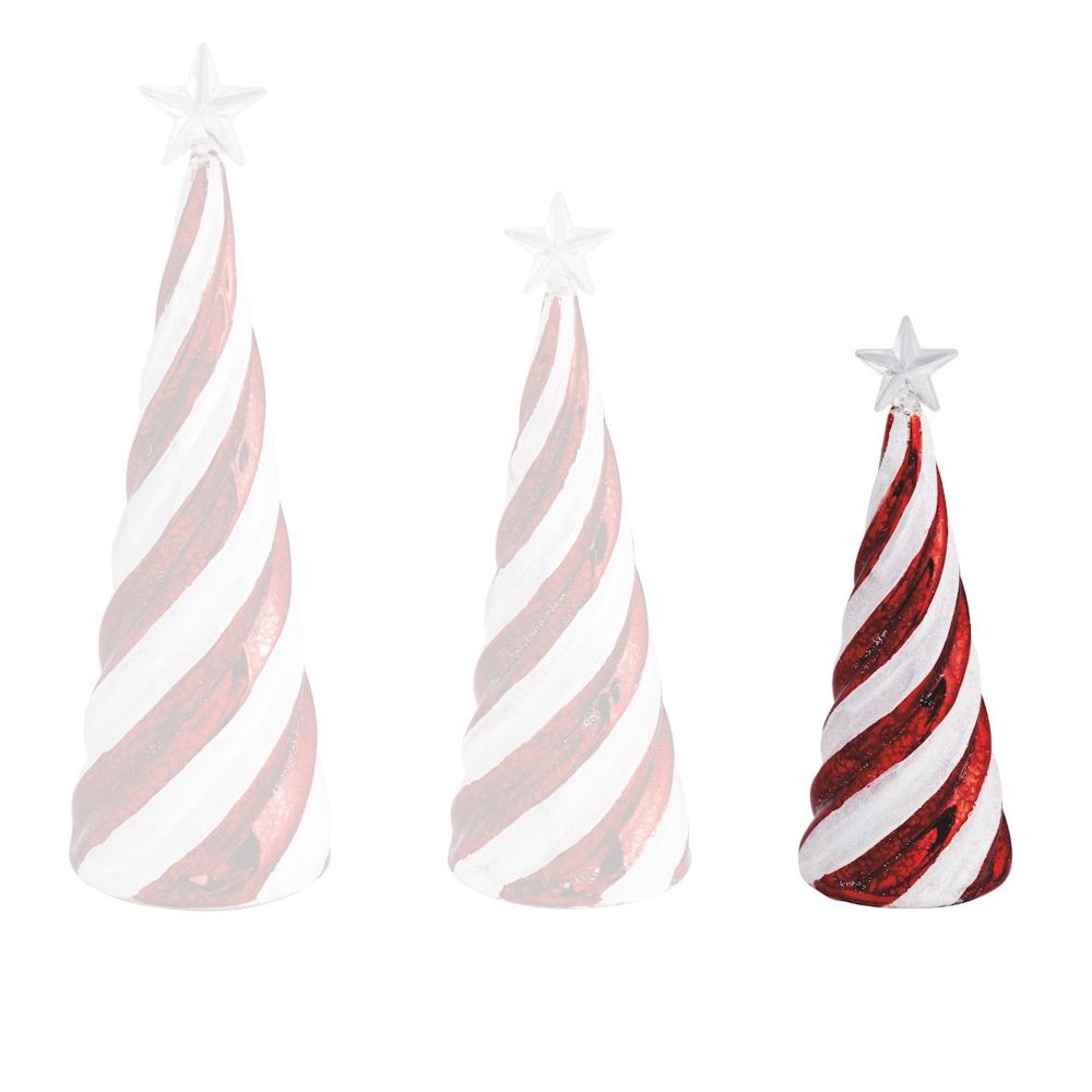 Mud Pie Candy Cane Glass Tree