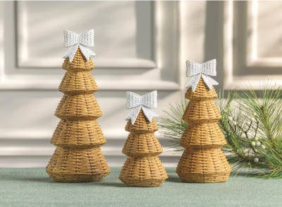 Mud Pie Resin Wicker Tree Sitters
