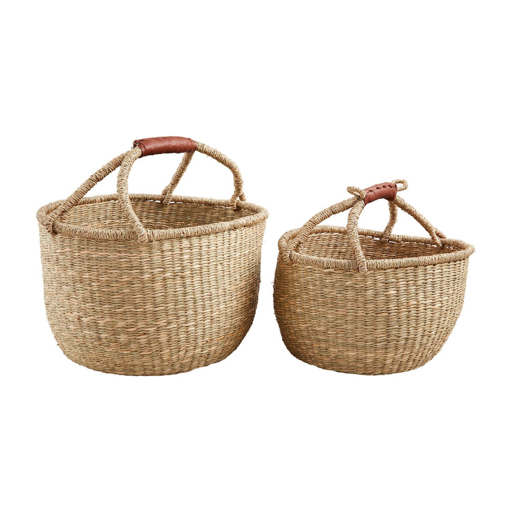 Mud Pie Wrapped Handle Basket