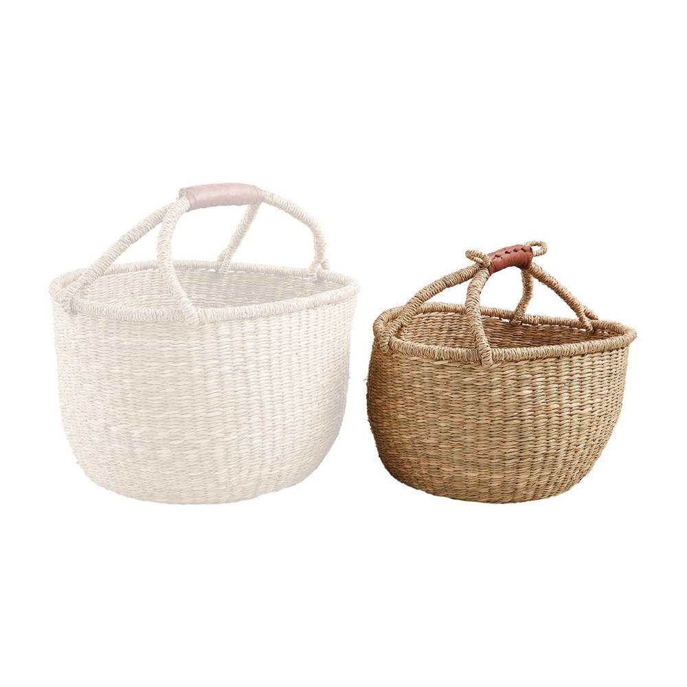 Mud Pie Wrapped Handle Basket