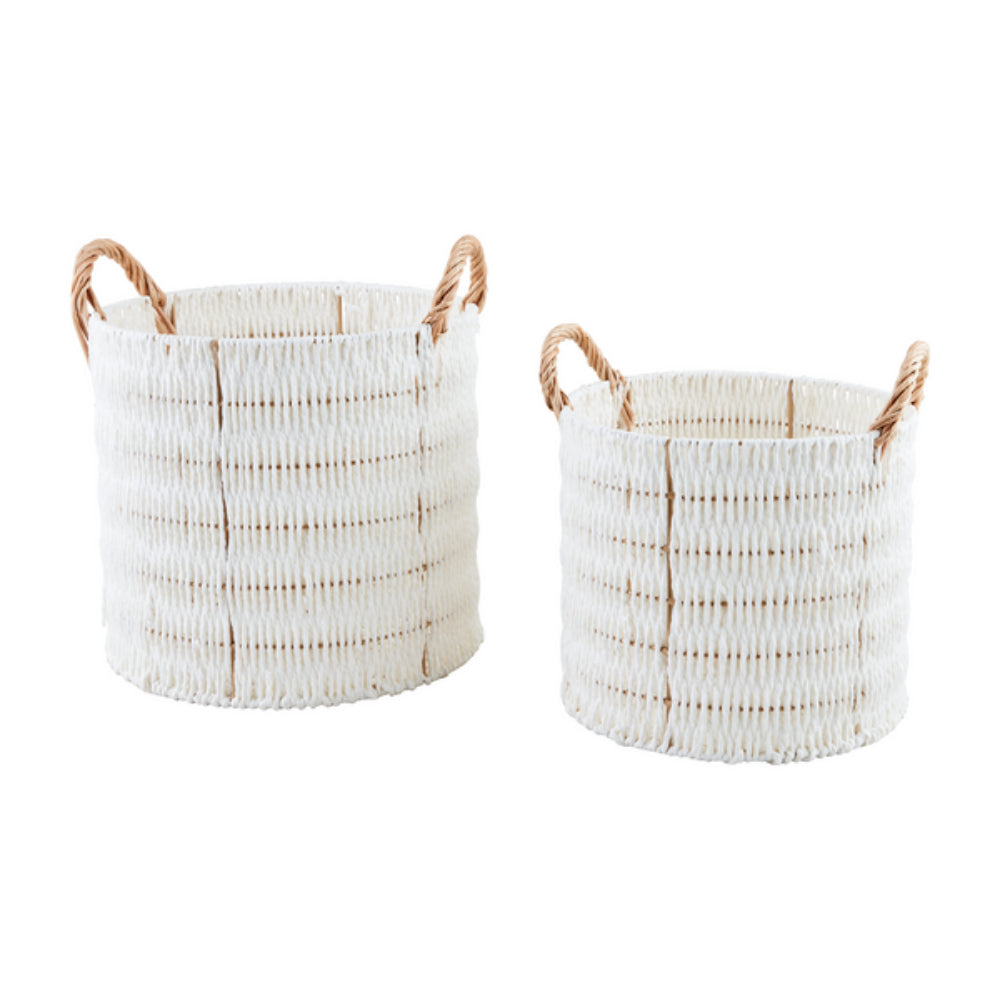 Mud Pie Knotted Rope Nested Basket Set