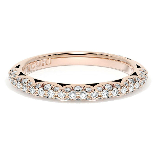 Tacori Founder's Collection 18k Rose Gold French Pavé Diamond Wedding Band