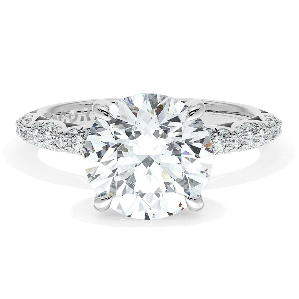 Tacori Founder's Collection Platinum Round Bloom Engagement Ring