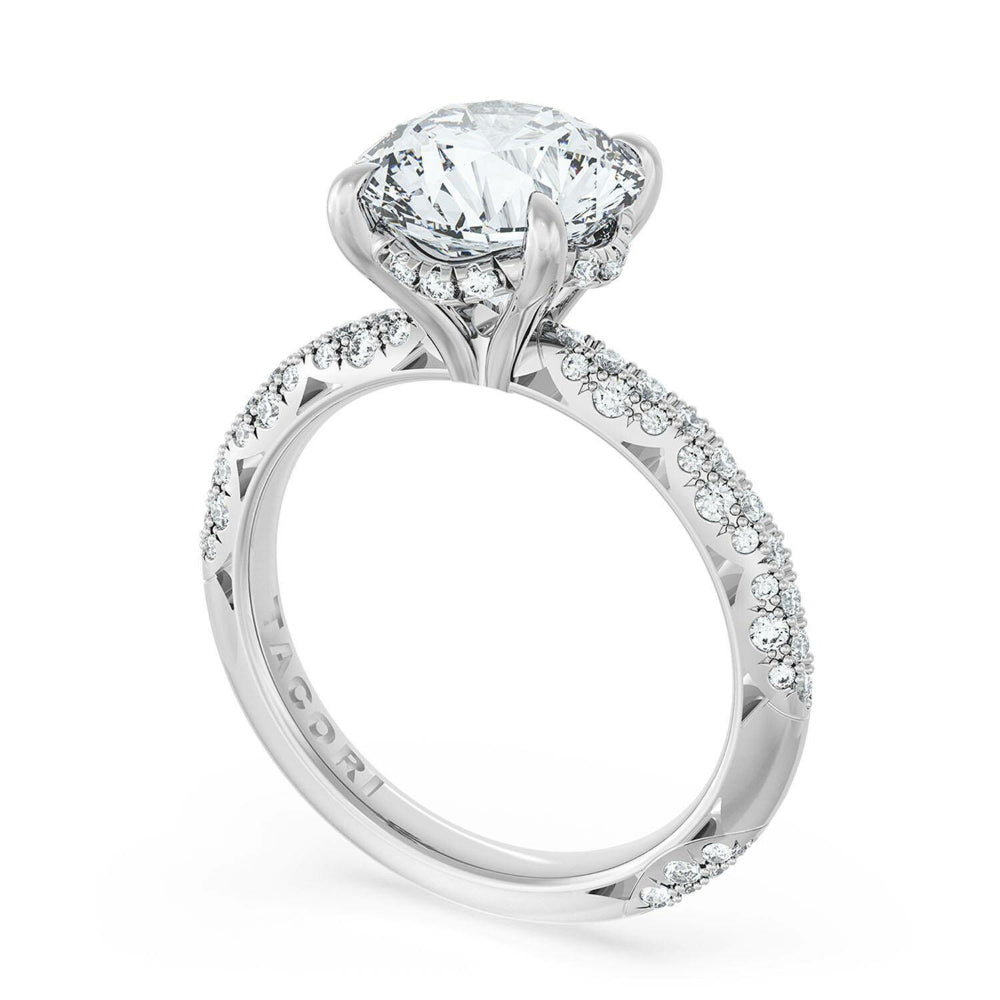 Tacori Founder's Collection Platinum Round Bloom Engagement Ring