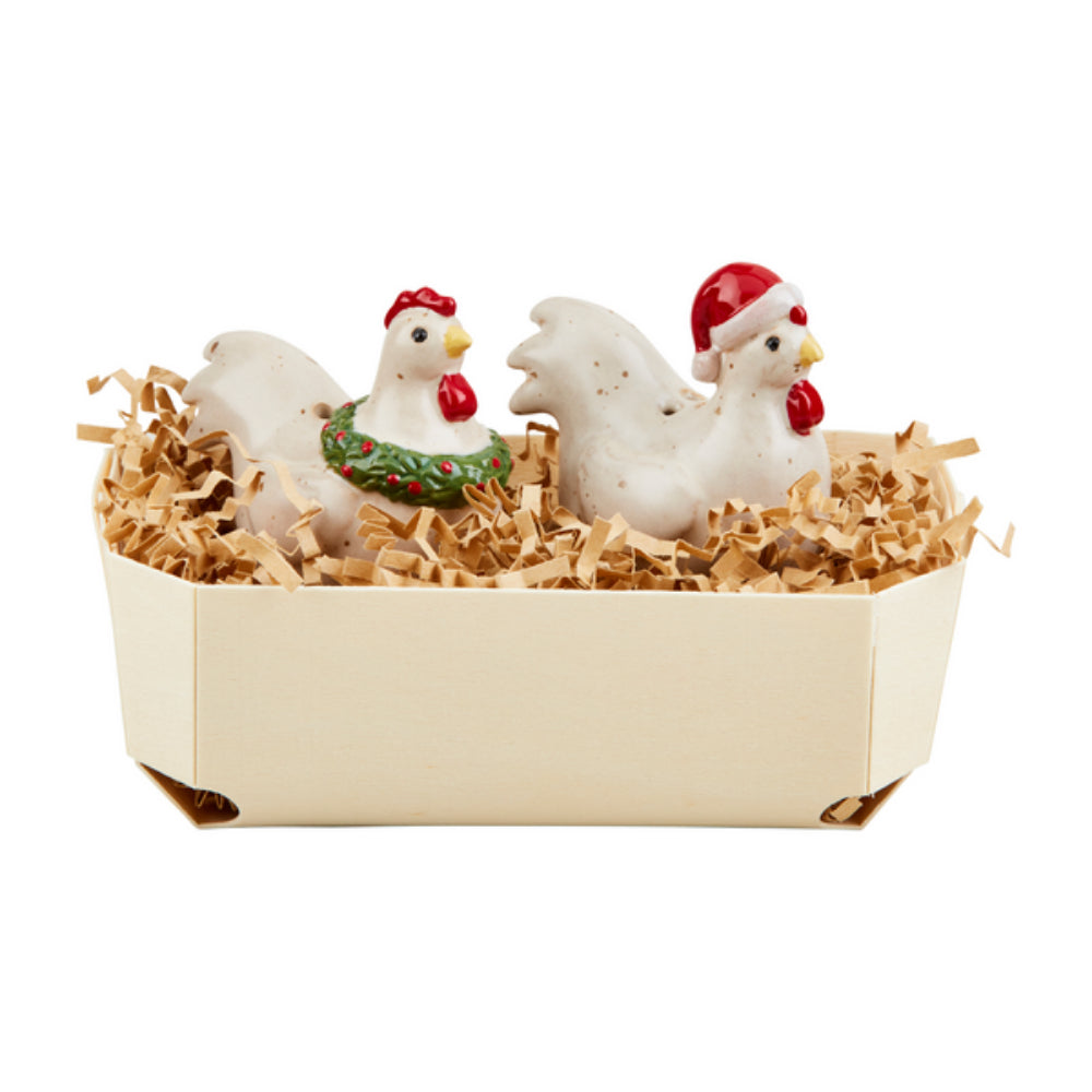 Mud Pie Christmas Farm Animal Salt & Pepper Shaker Set