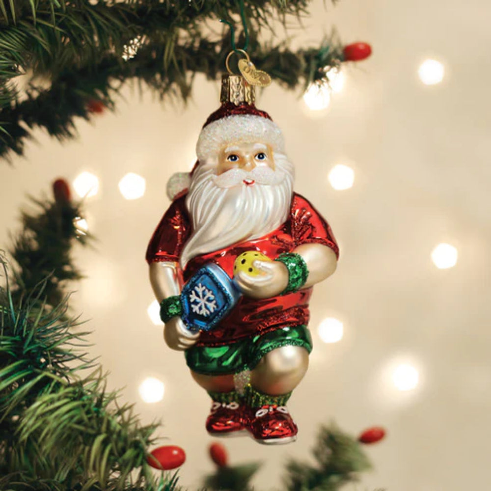 Old World Christmas Pickelball Santa Ornament