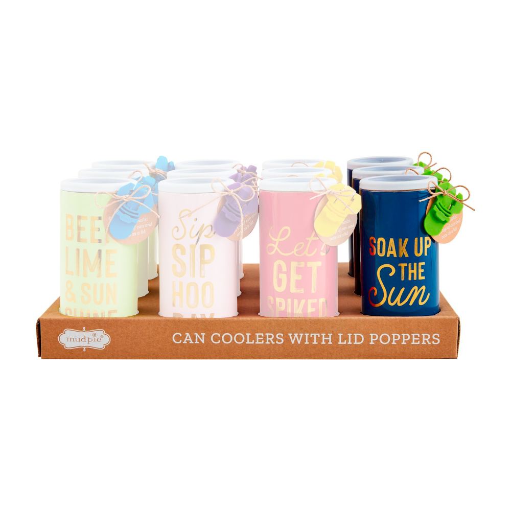 Mud Pie Can Cooler & Tab Popper Sets