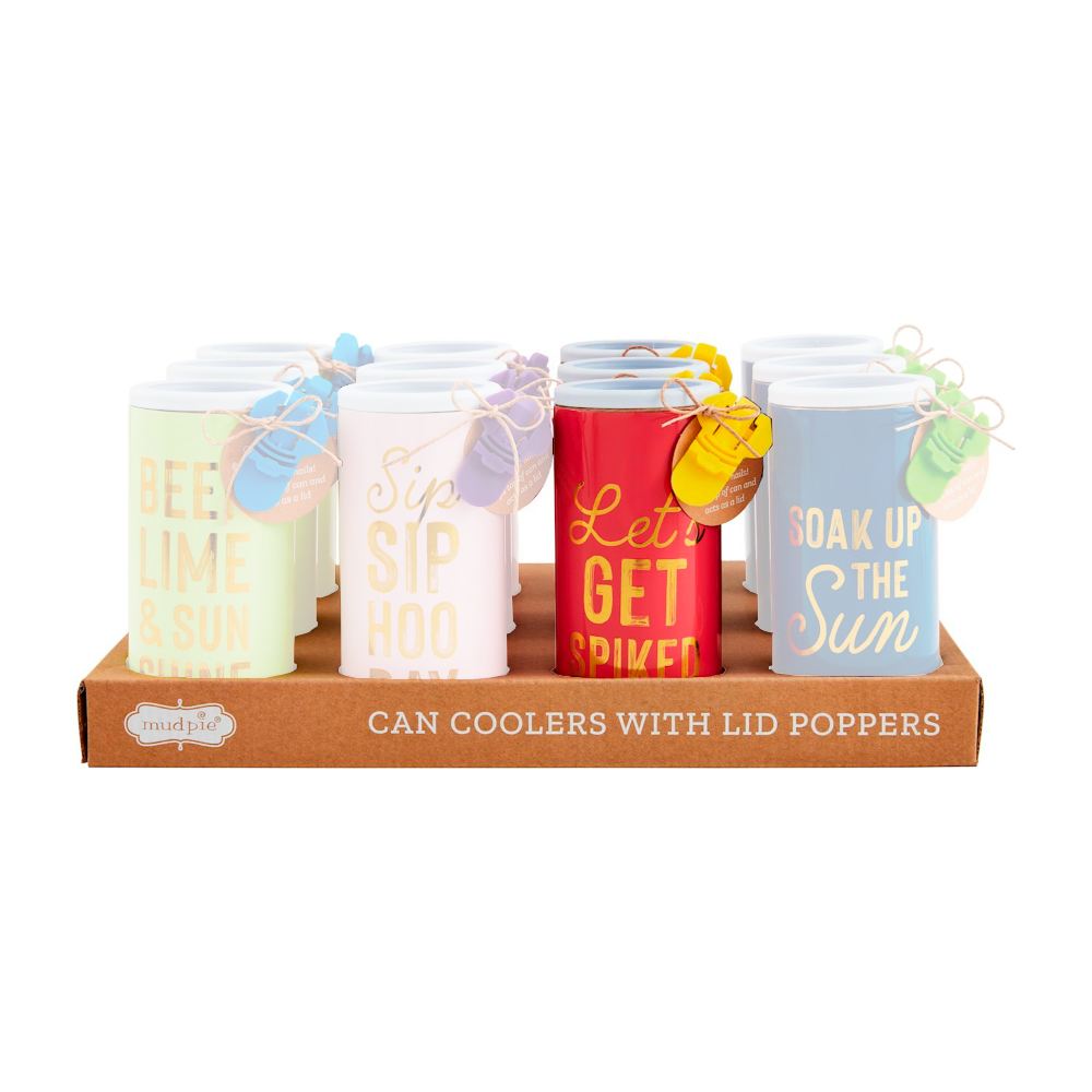 Mud Pie Can Cooler & Tab Popper Sets