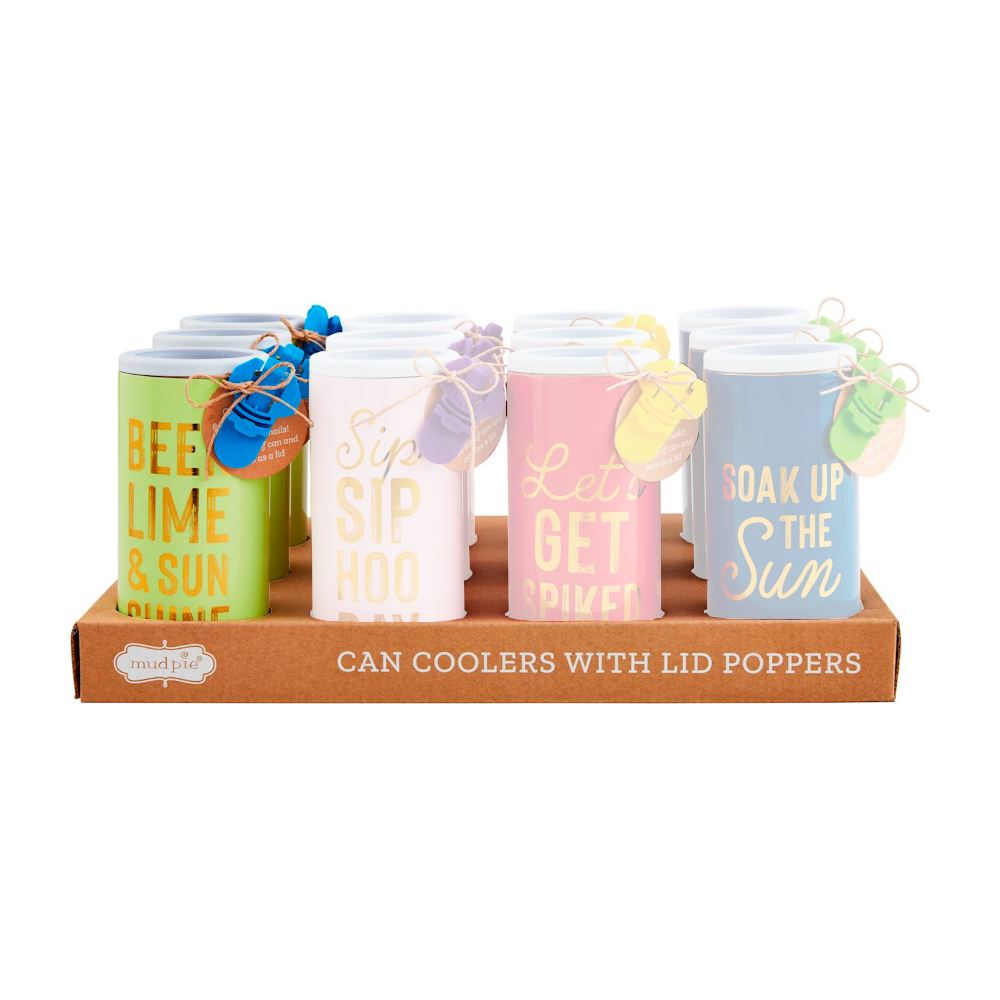 Mud Pie Can Cooler & Tab Popper Sets