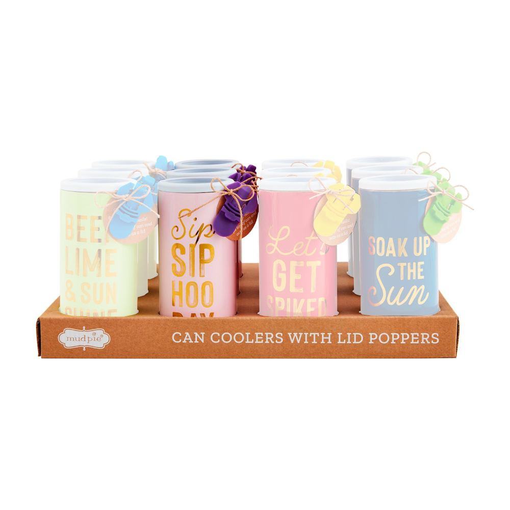 Mud Pie Can Cooler & Tab Popper Sets
