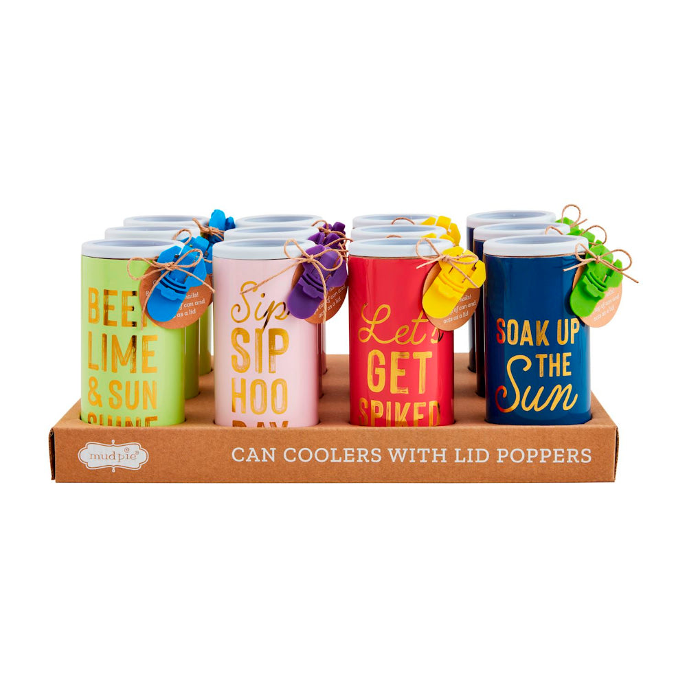 Mud Pie Can Cooler & Tab Popper Sets
