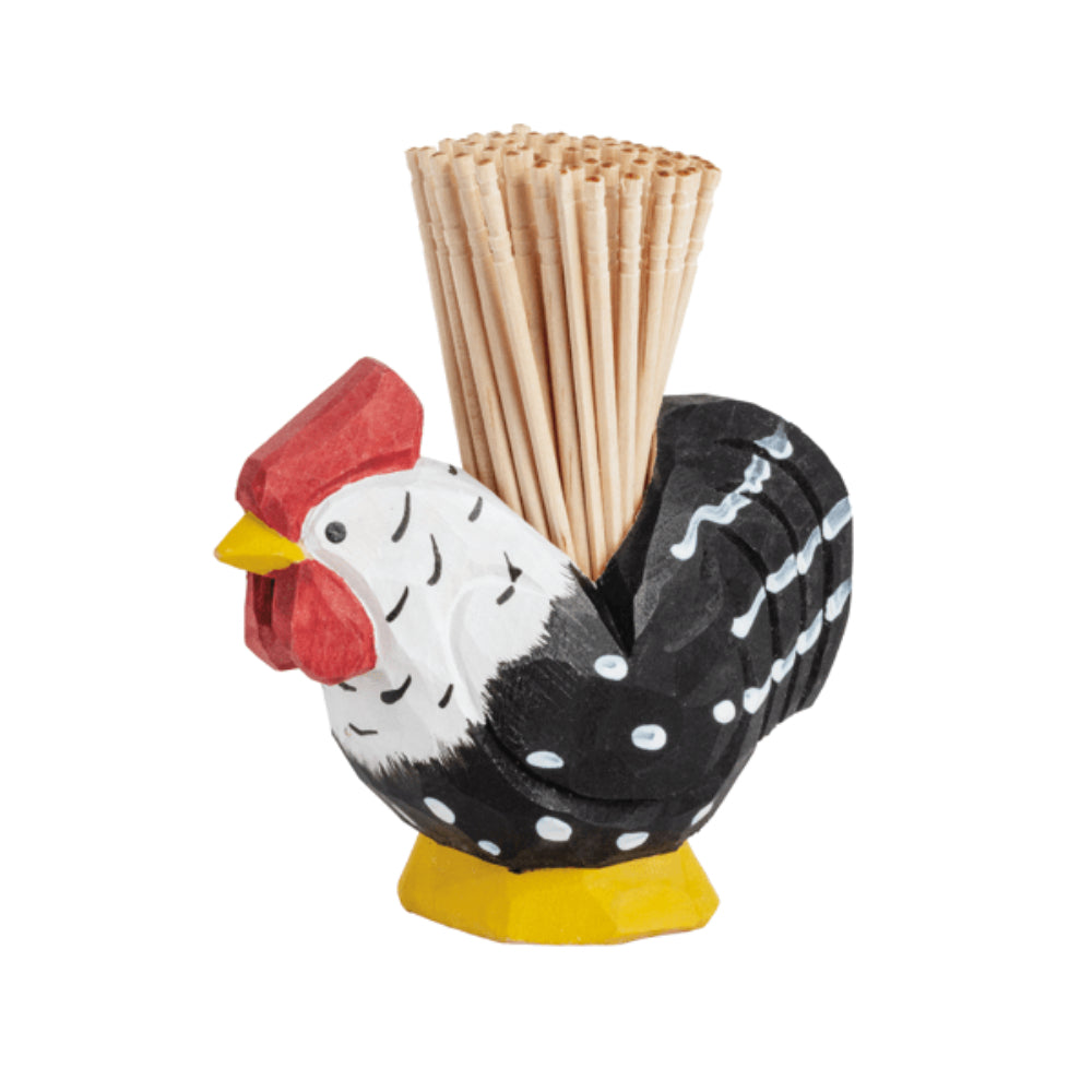 Mud Pie Farm Animal Wood Toothpick Holder